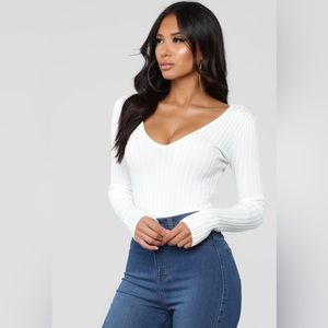 Damaris Ribbed Bodysuit (Fashion Nova)